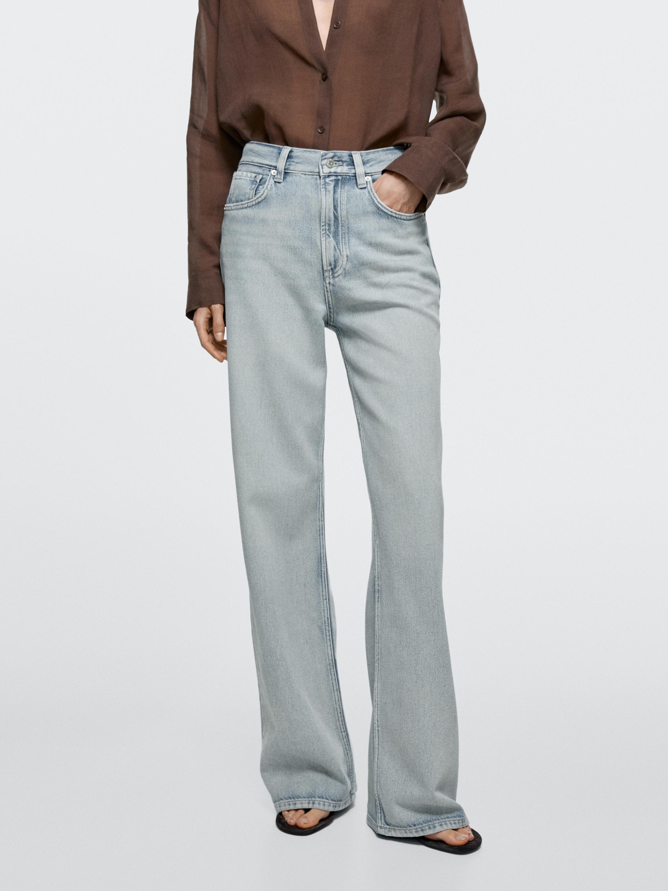 Jean wide leg taille haute